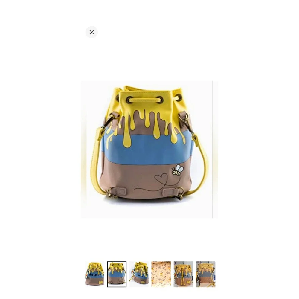 Loungefly Disney Winnie the Pooh 95th Anniversary Convertible Backpack NWT - F